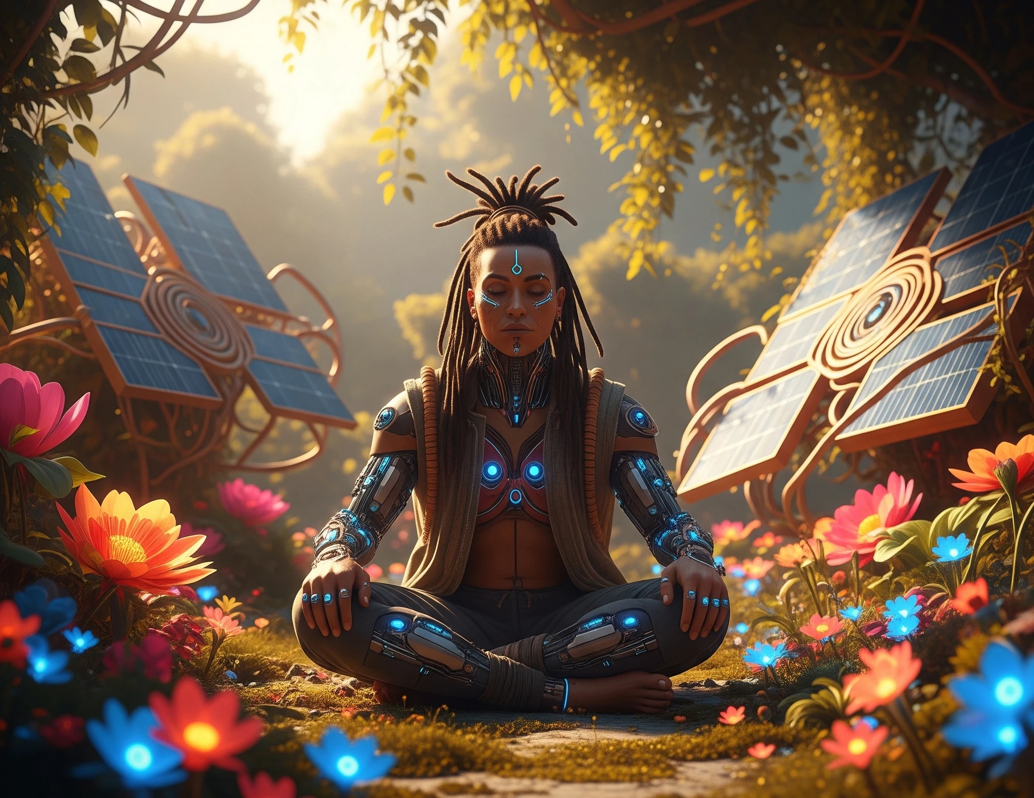 JobShaman meditating cyber shaman